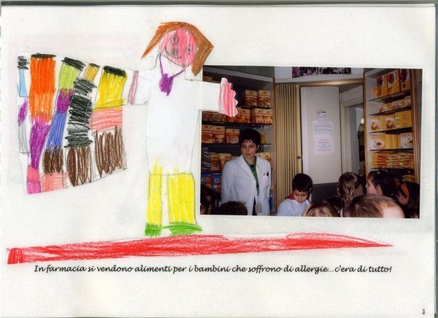 bambini disegnano la farmacia