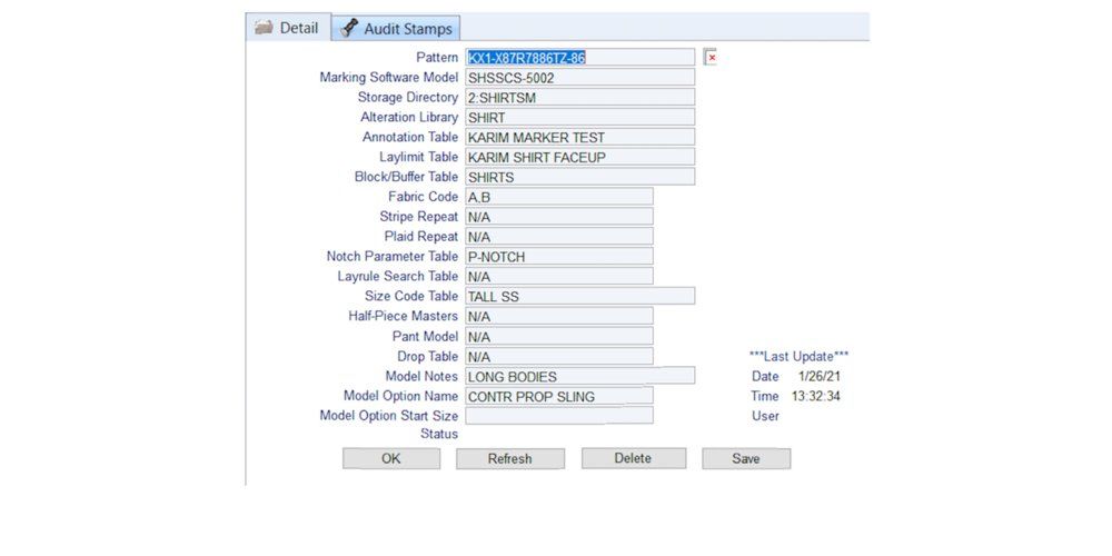 Cut Planning Marking System Interface