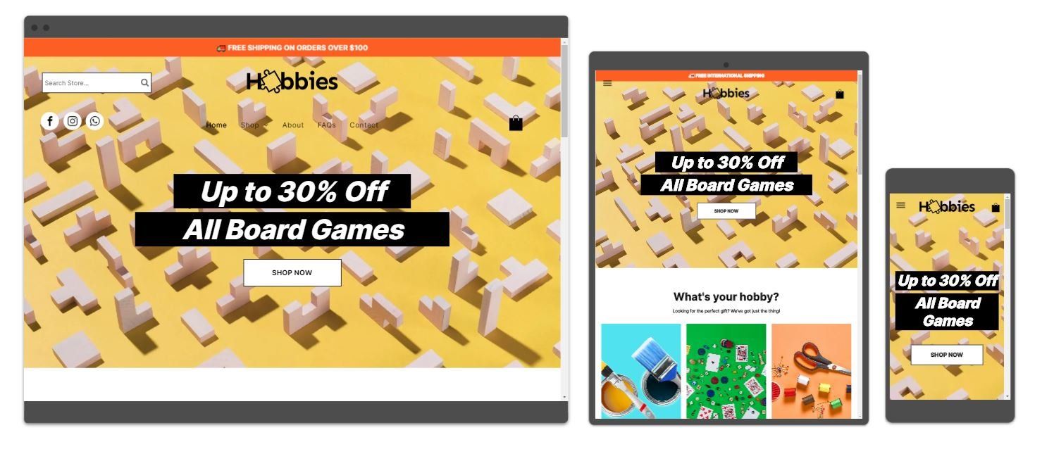 Hoobby Shop Website