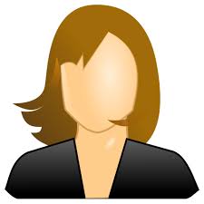 Ícone ilustrado de uma pessoa com cabelo castanho e jaqueta preta sobre um fundo branco.