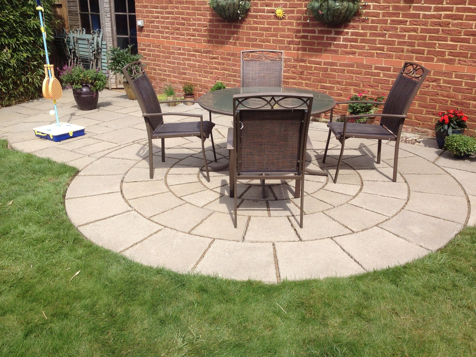 after cleaning the garden paving