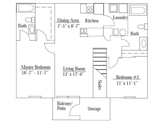 2 Bedroom Upstairs