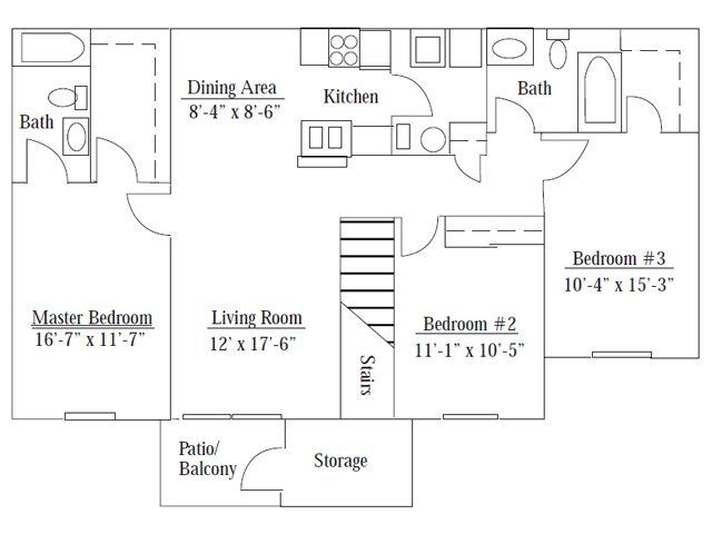 3 Bedroom Upstairs