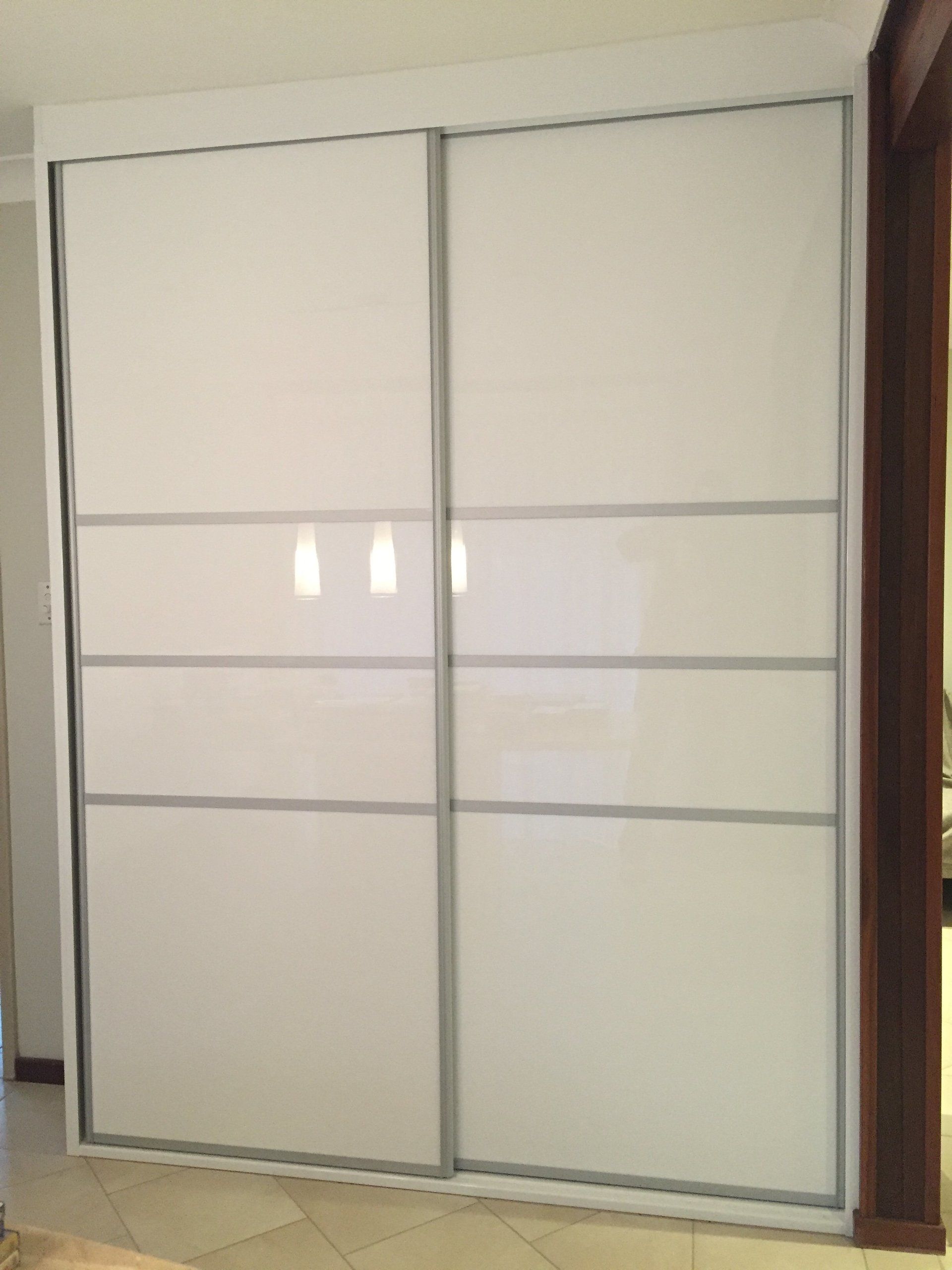 White Glass Sliding Wardrobe Doors Perth