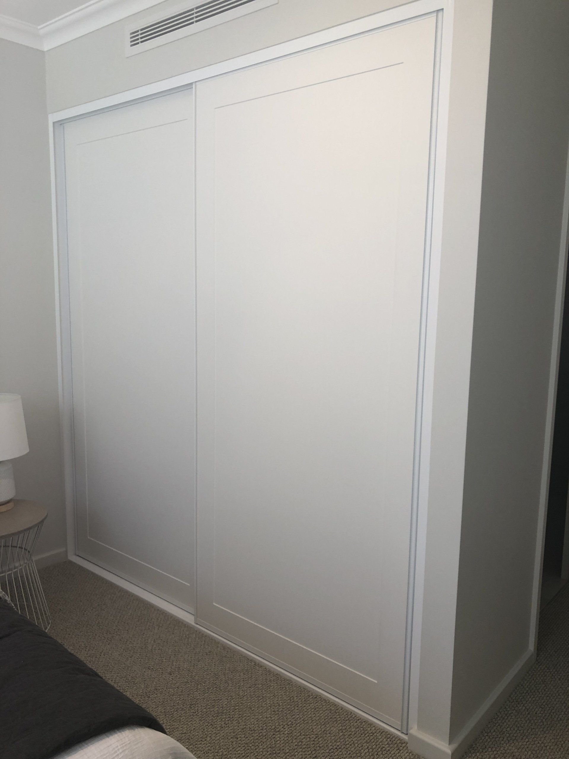 Vinyl Shaker Style Sliding Wardrobe Doors Perth