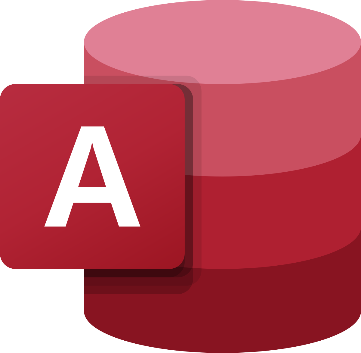 Microsoft Access icon: red 