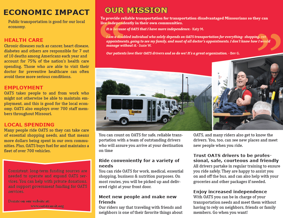 Pamphlet about DART, a transportation service for those with disabilities.