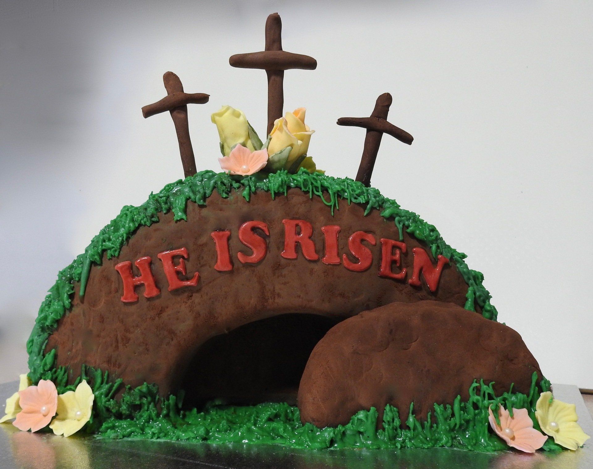 Eater Cake, Christian Themed, Cross, Stone rolled away