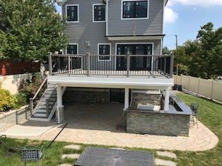 Second Story Deck Built With Composite Decking And Rails — Staten Island, NY — Decks R Us