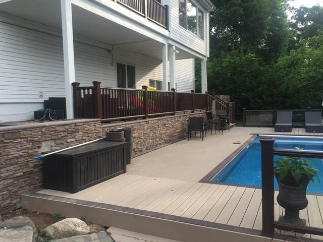 Outdoor Living Area — Residential House with Pool in Staten Island, NY Outdoor Living Area — Residential House with Pool in Staten Island, NY