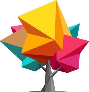 Colourful tree vector