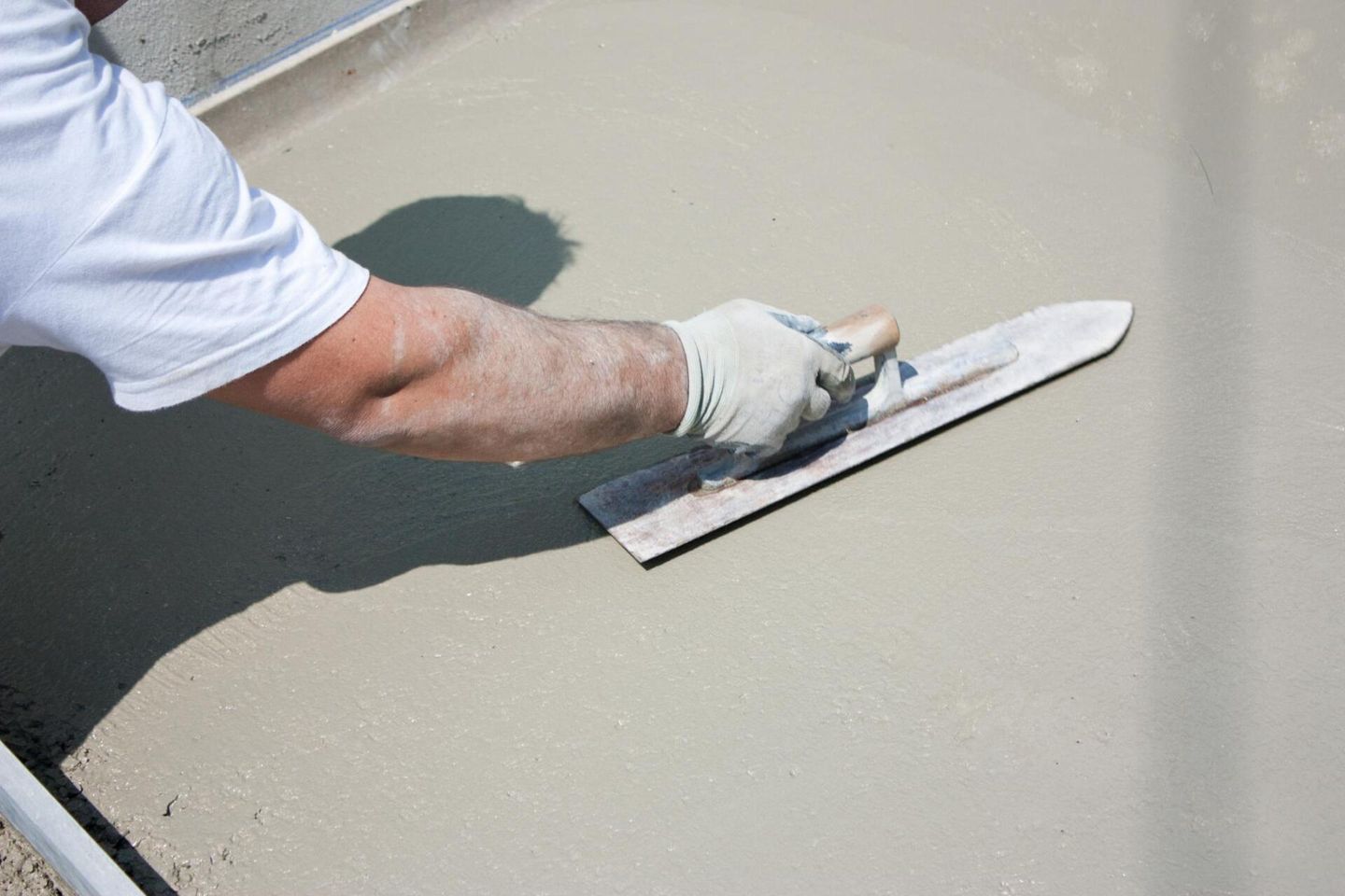 finishing the concrete floor made