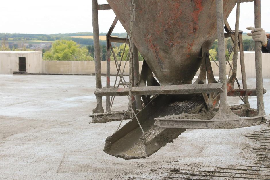 pouring of the cement