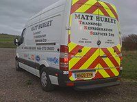 refrigerated vehicle moving