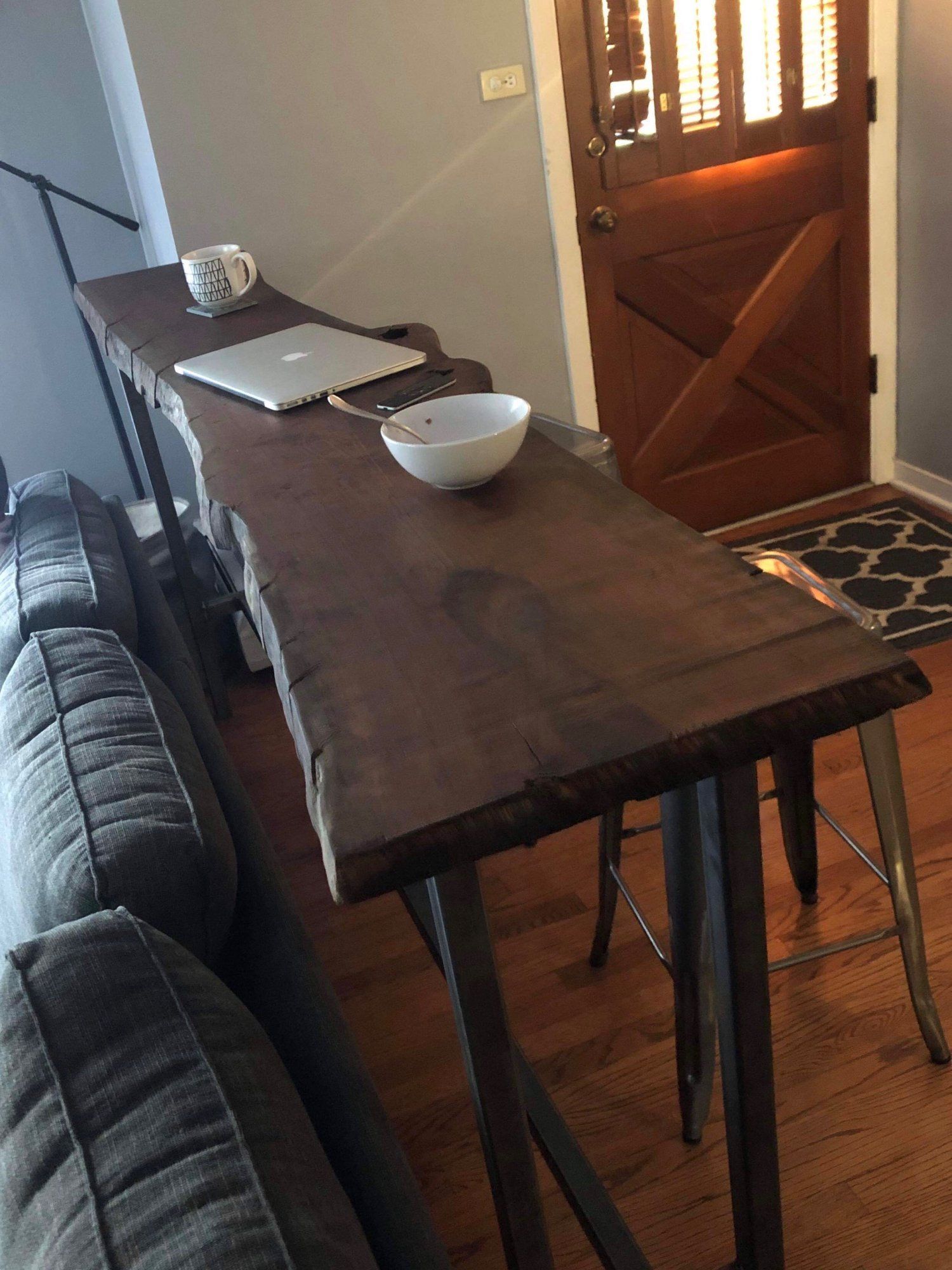 Reclaimed wood breakfast bar
