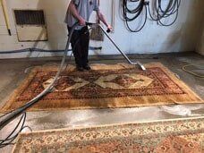 Vacuuming rough carpet — Professional rug cleaning in Gorham, ME