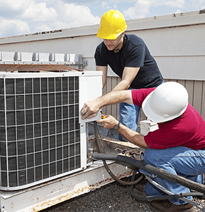 Technicians Repairing HVAC Technicians Repairing HVAC