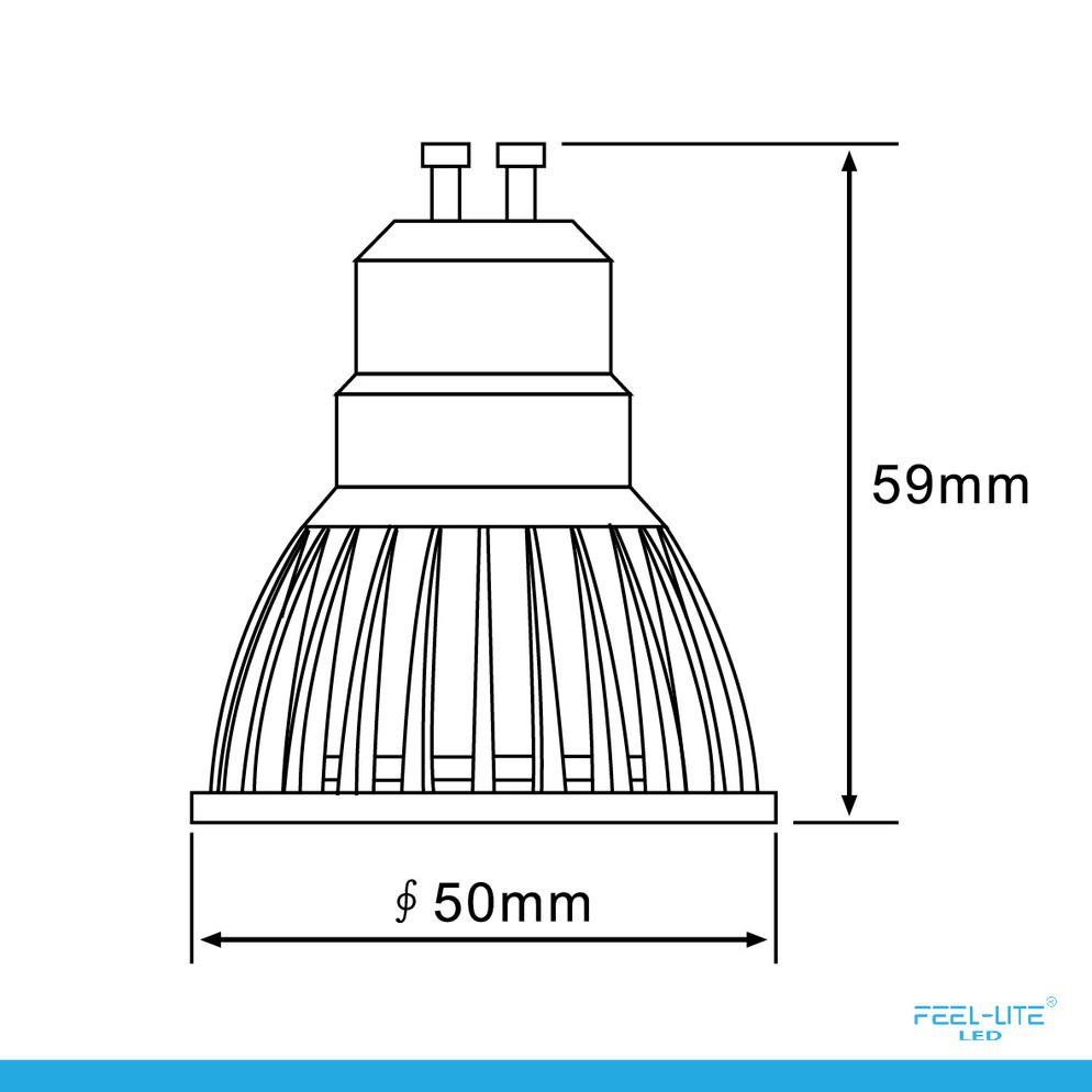 Feel-Lite LED BULB GU10-5W-E WHITE