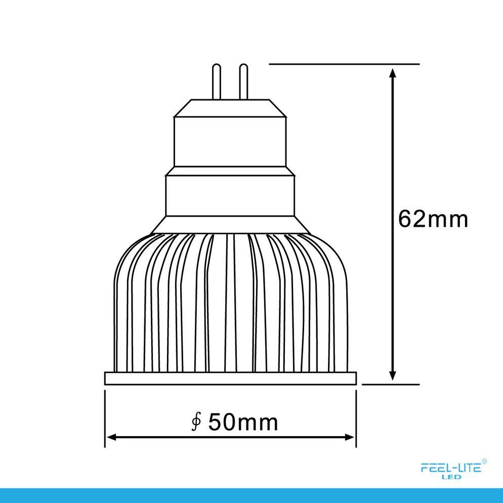 Feel-Lite LED BULB MR16-7W-E BLACK