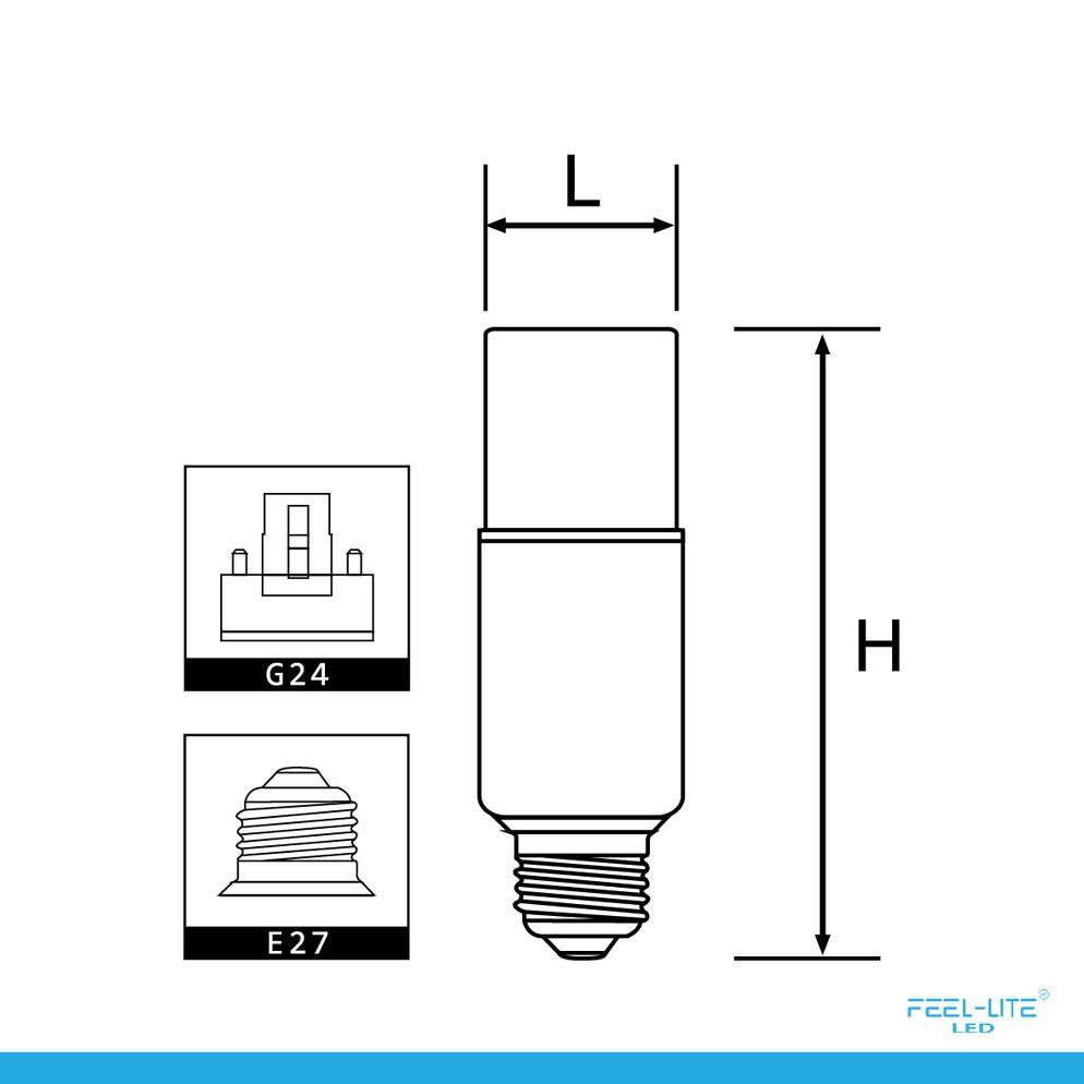 Feel-Lite LED E27-13.5W TUBE