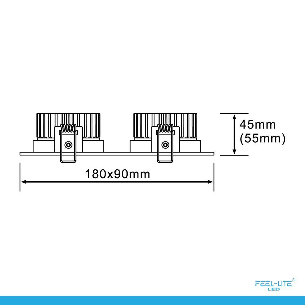 Feel-Lite LED DOWNLIGHT-S1503-12Wx2