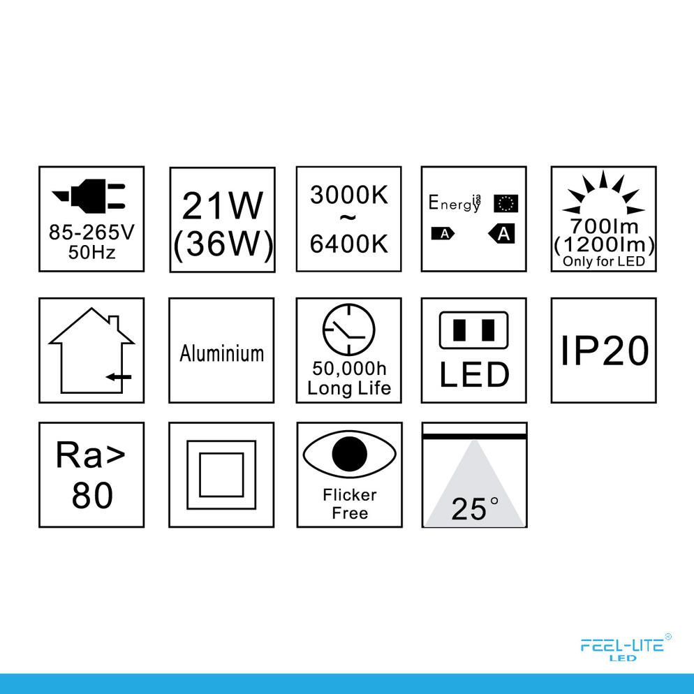 Feel-Lite LED DOWNLIGHT-S1503-12Wx3
