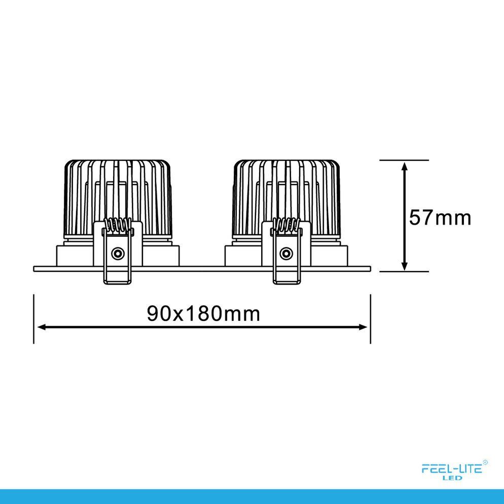 Feel-Lite LED DOWNLIGHT-S1503-12Wx2