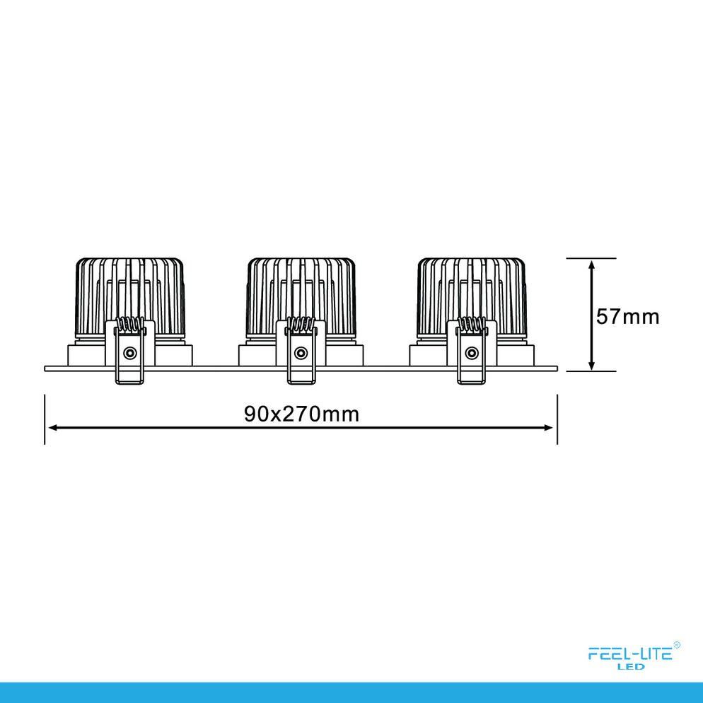 Feel-Lite LED DOWNLIGHT-S1503-12Wx3