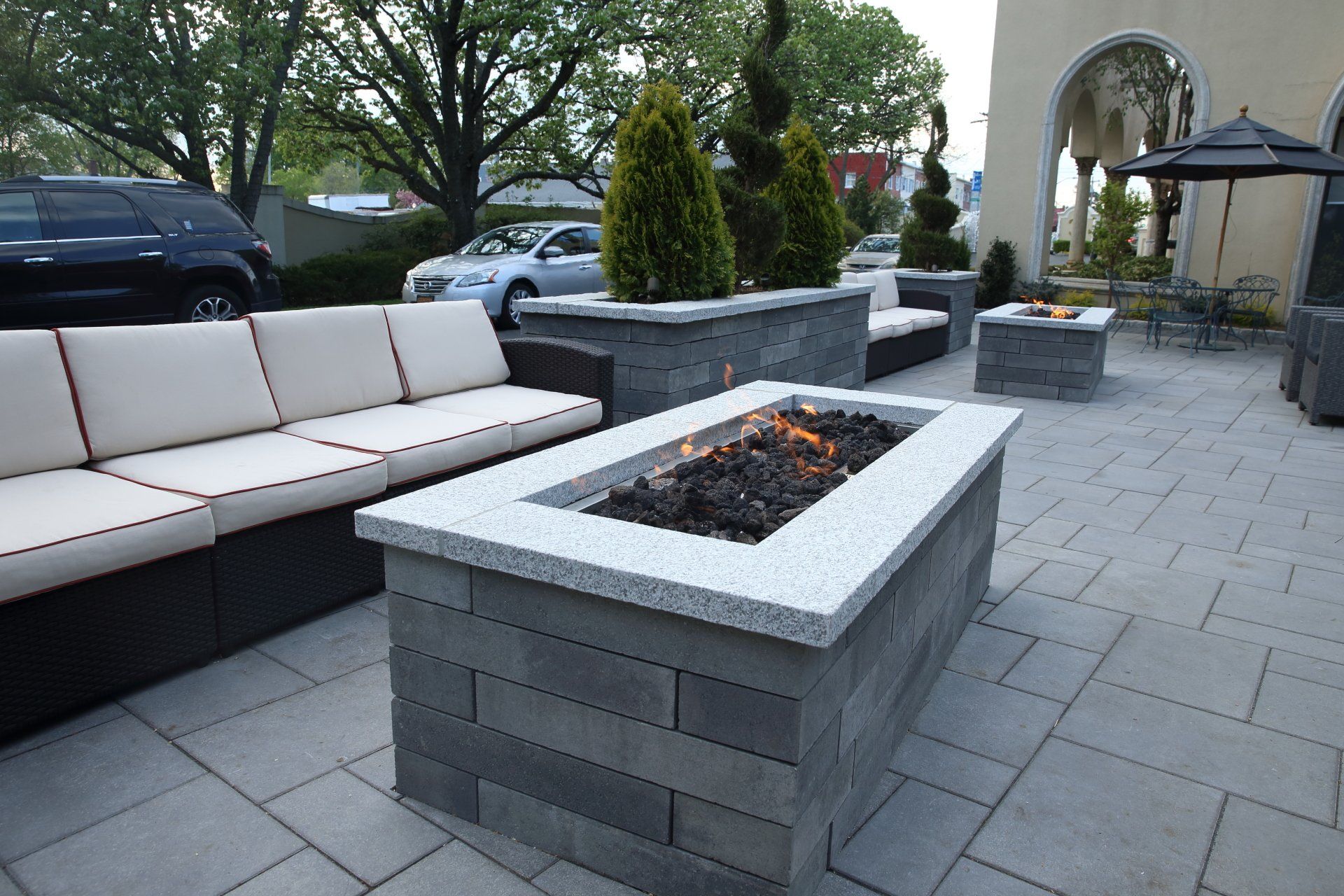 Outdoor Fireplace For Events at Marina Del Rey