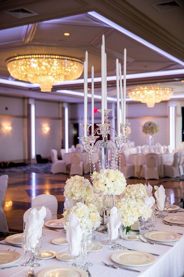 Wedding Table Settings & Candle Centerpieces