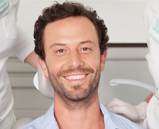 Man getting a smile makeover