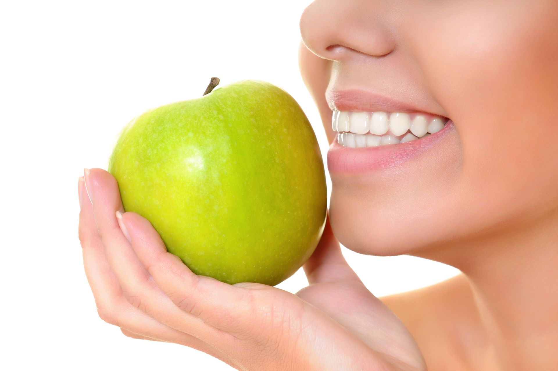 Woman receiving cosmetic dentistry
