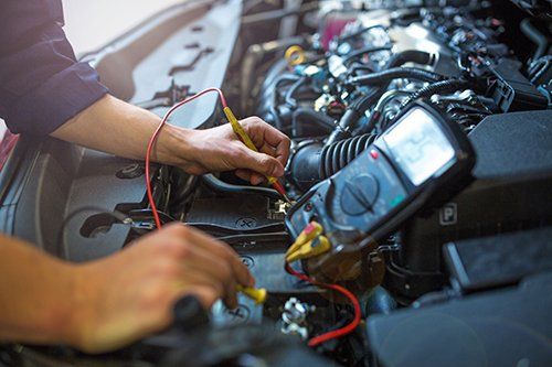 testing vehicle's battery