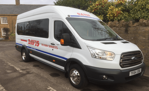 side view of the minibus