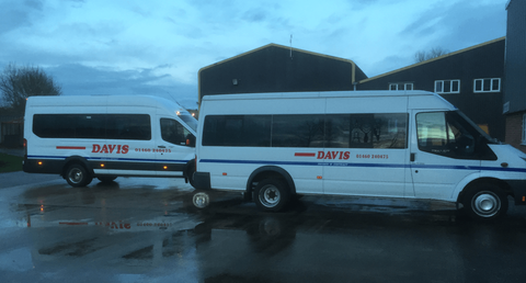 side view of the minibus