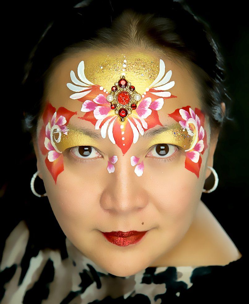 kid party chicago face painting with bling for women