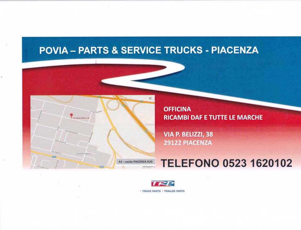 biglietto da visita di Officina Autotreni Povia