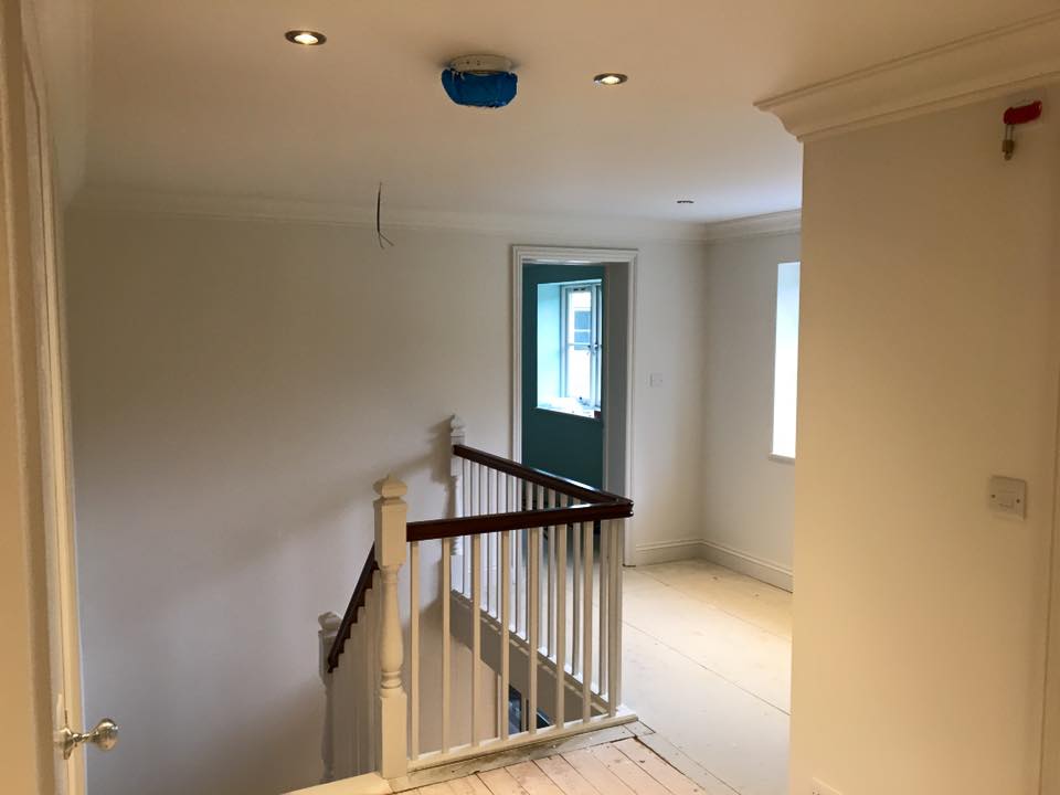 stairway wall painted