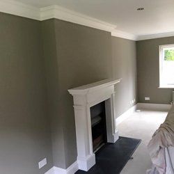 fireplace wall painted