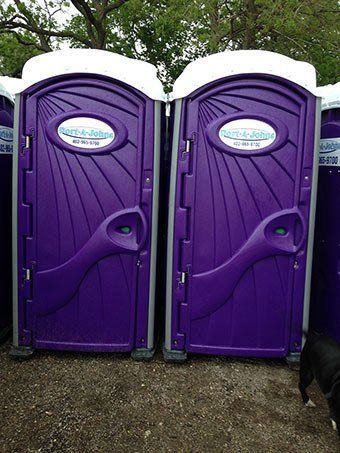 Clean Purple Portable Toilet — Omaha, NE — Port-A-Johns Clean Purple Portable Toilet — Omaha, NE — Port-A-Johns