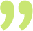 A pair of green commas on a white background.