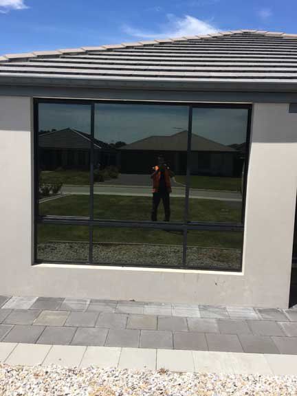 house back with tinted windows