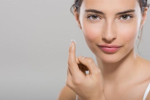 Cataract — Woman With Contact Lens in Bedminster, NJ Cataract — Woman With Contact Lens in Bedminster, NJ