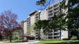 Photo of a large apartment building