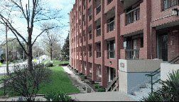 Photo of a large apartment building