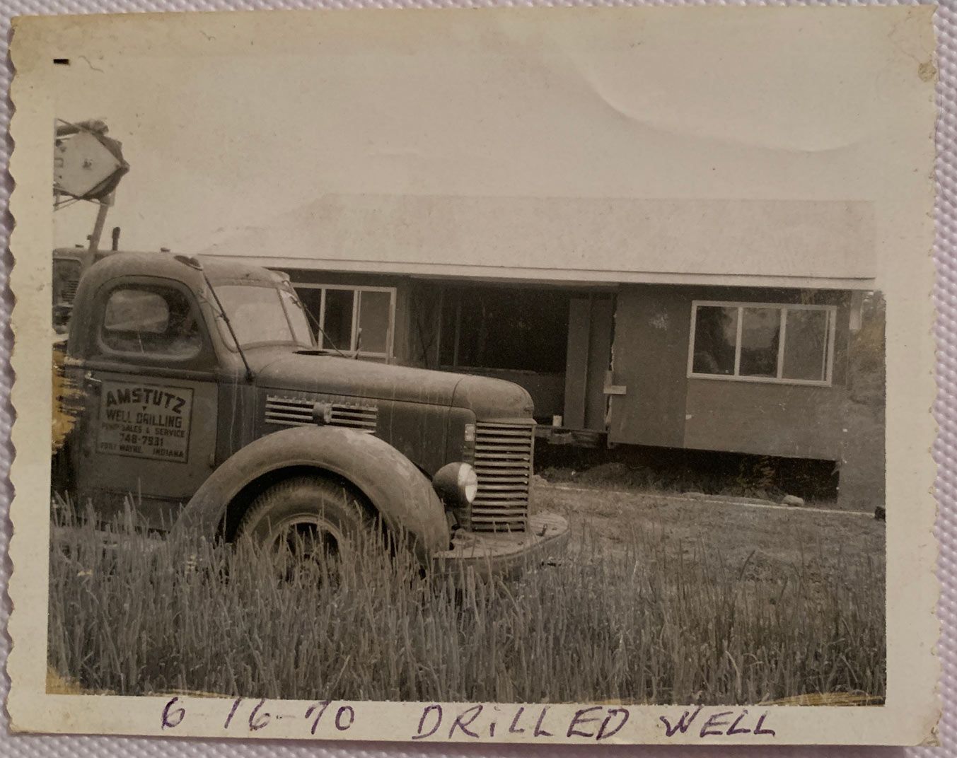 Amstutz Well Drilling Rig in 1970 — Northeast, IN — Amstutz Well Drilling