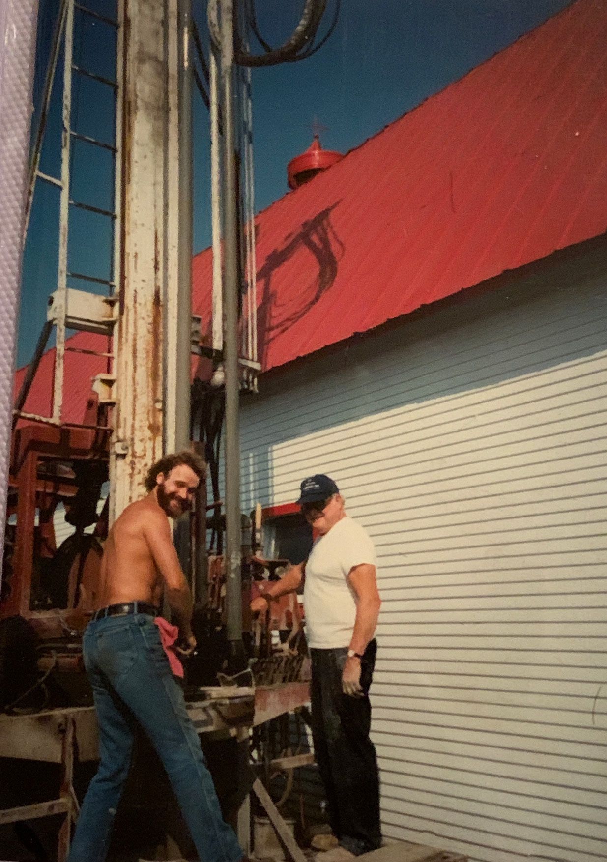 Men Using Drill Well Machine — Northeast, IN — Amstutz Well Drilling