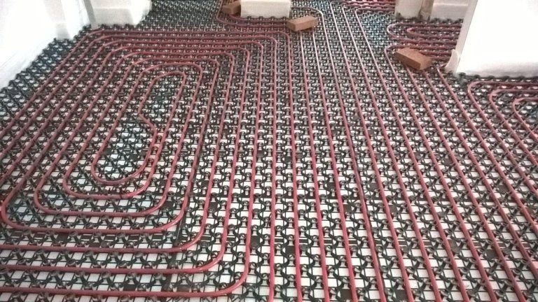 riscaldamento a pavimento di una casa