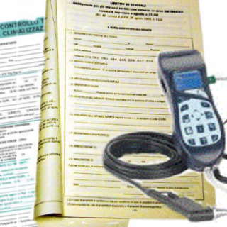 sensore elettronico su un documento