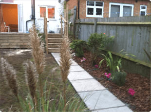 A landscaped garden